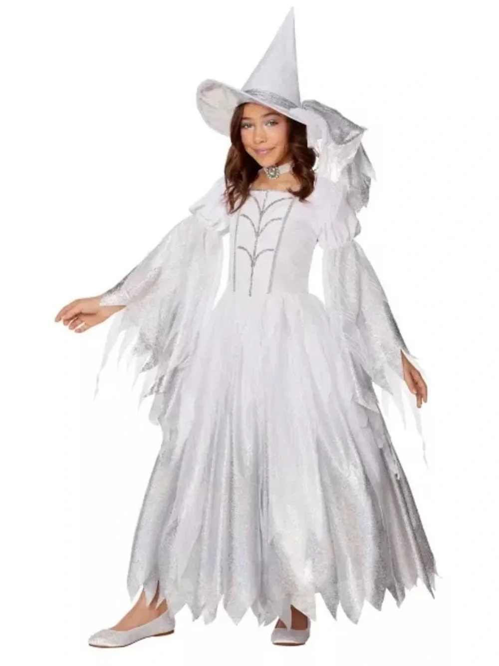 Spirit Halloween Kids Wintery Witch Costume Girls Halloween Size L 12-14